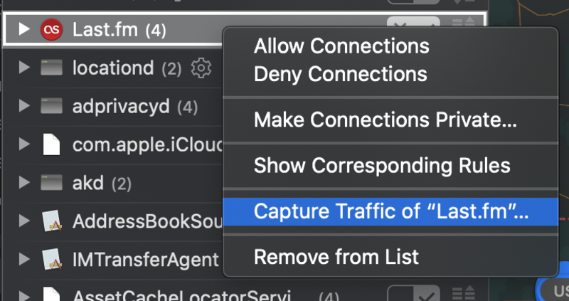 Little Snitch network traffic capture
